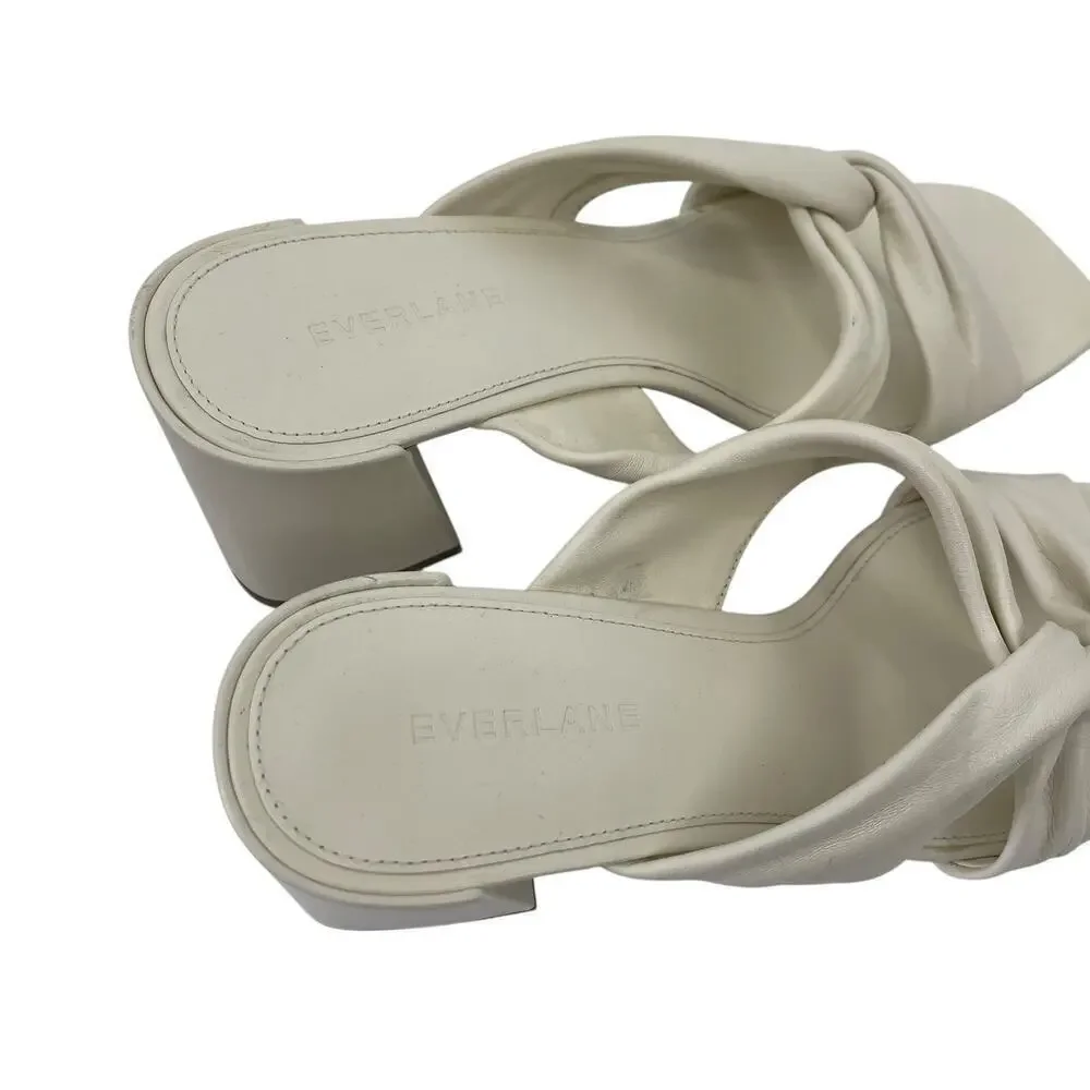 Everlane The Day Twist Heel in White Size 9.5 Summer